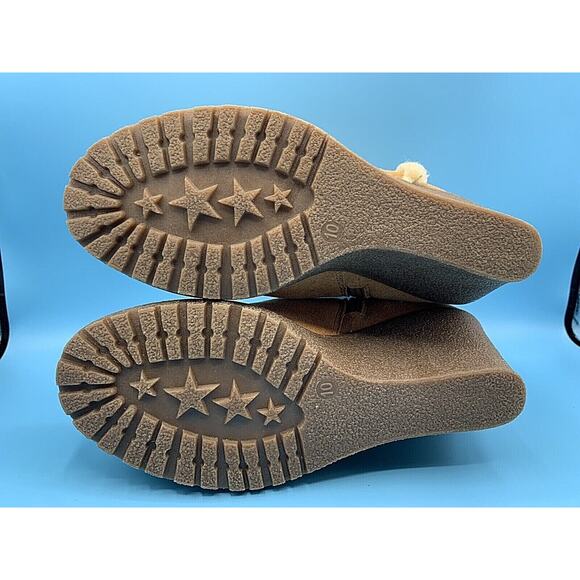 BJORNDAL AMY Brown Zip Up Wedges Ankle Boots Booties Women's Size 10 - Picture 9 of 9